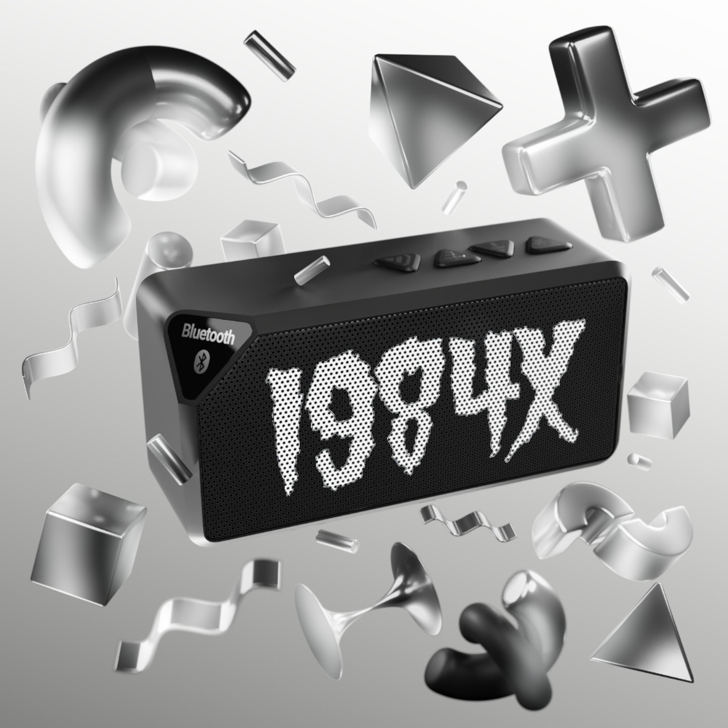 1984x Bluetooth Speaker — Retro Grunge Portable Wireless Speaker