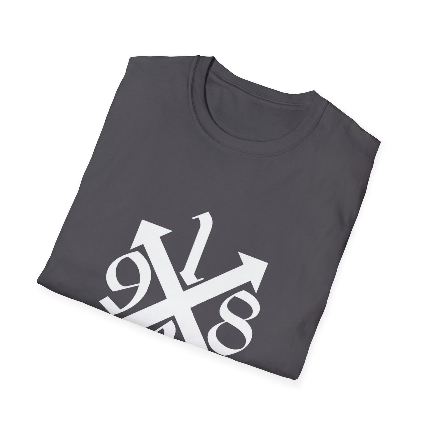 Minimalist Unisex Softstyle T-Shirt with Geometric Design
