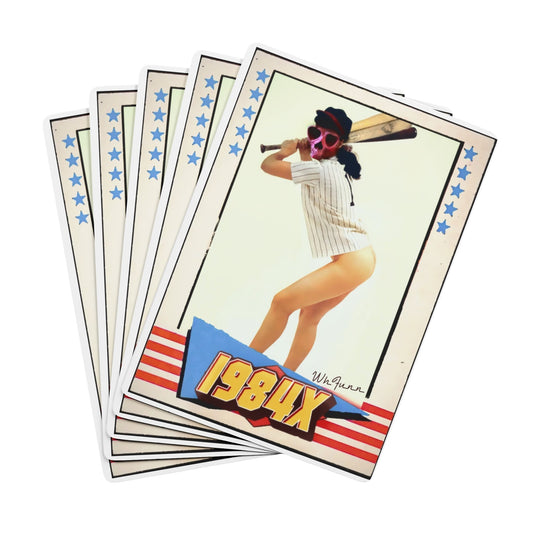 Vintage 1984 Pinup Poker Playing Cards — Retro Baseball Pin-Up Deck
