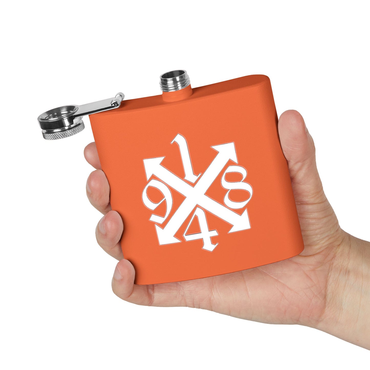 Engraved Stainless Steel Flask - Personalized 6oz Hip Flask for Men and Women