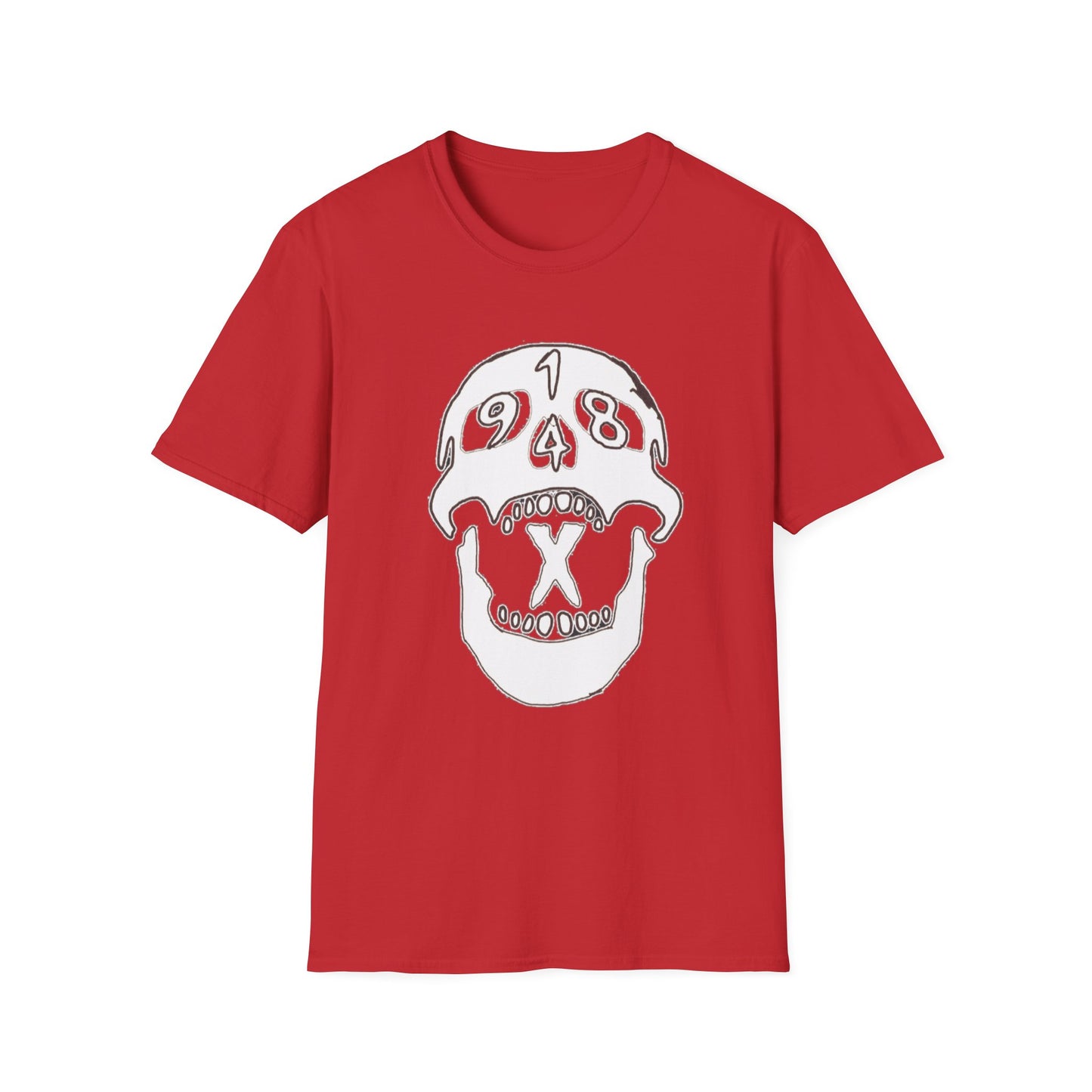 1948 Skull Graphic T-Shirt — Retro Skull Illustration Tee