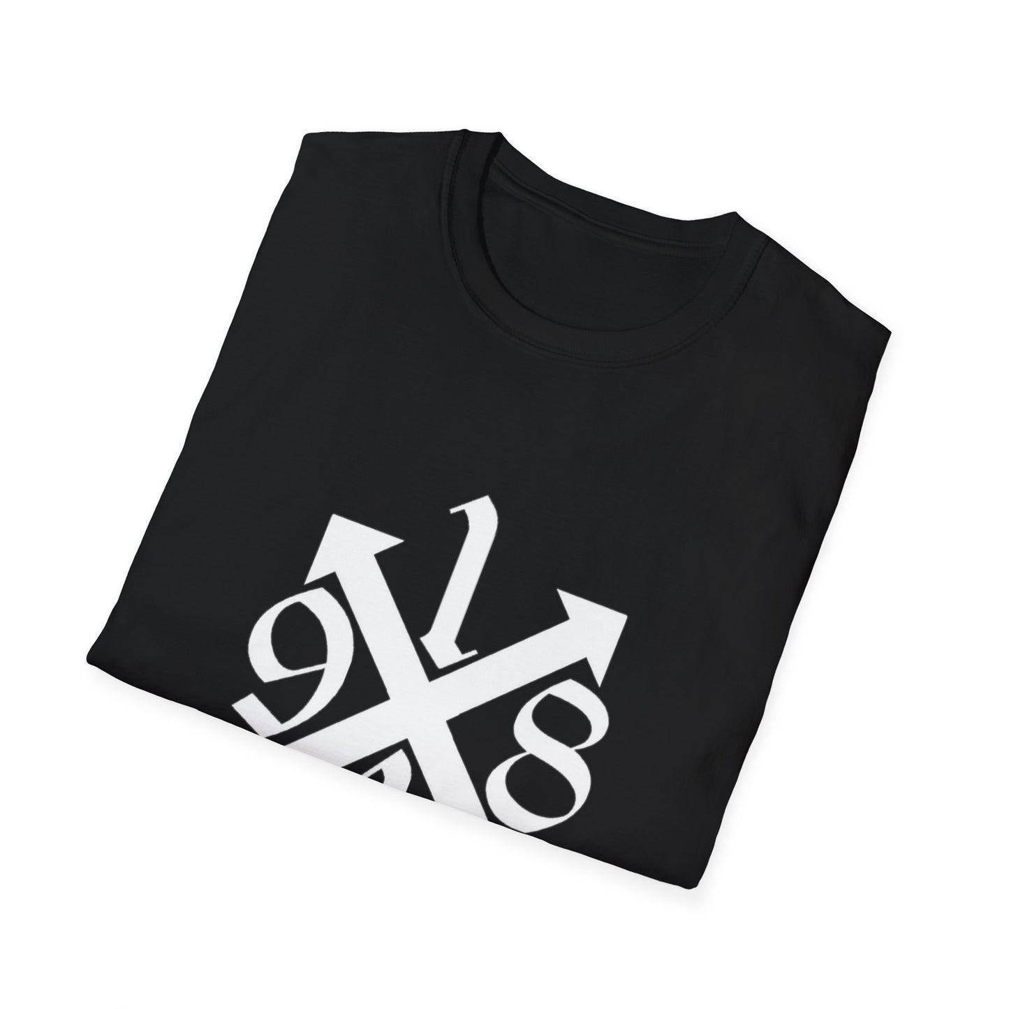 Minimalist Unisex Softstyle T-Shirt with Geometric Design