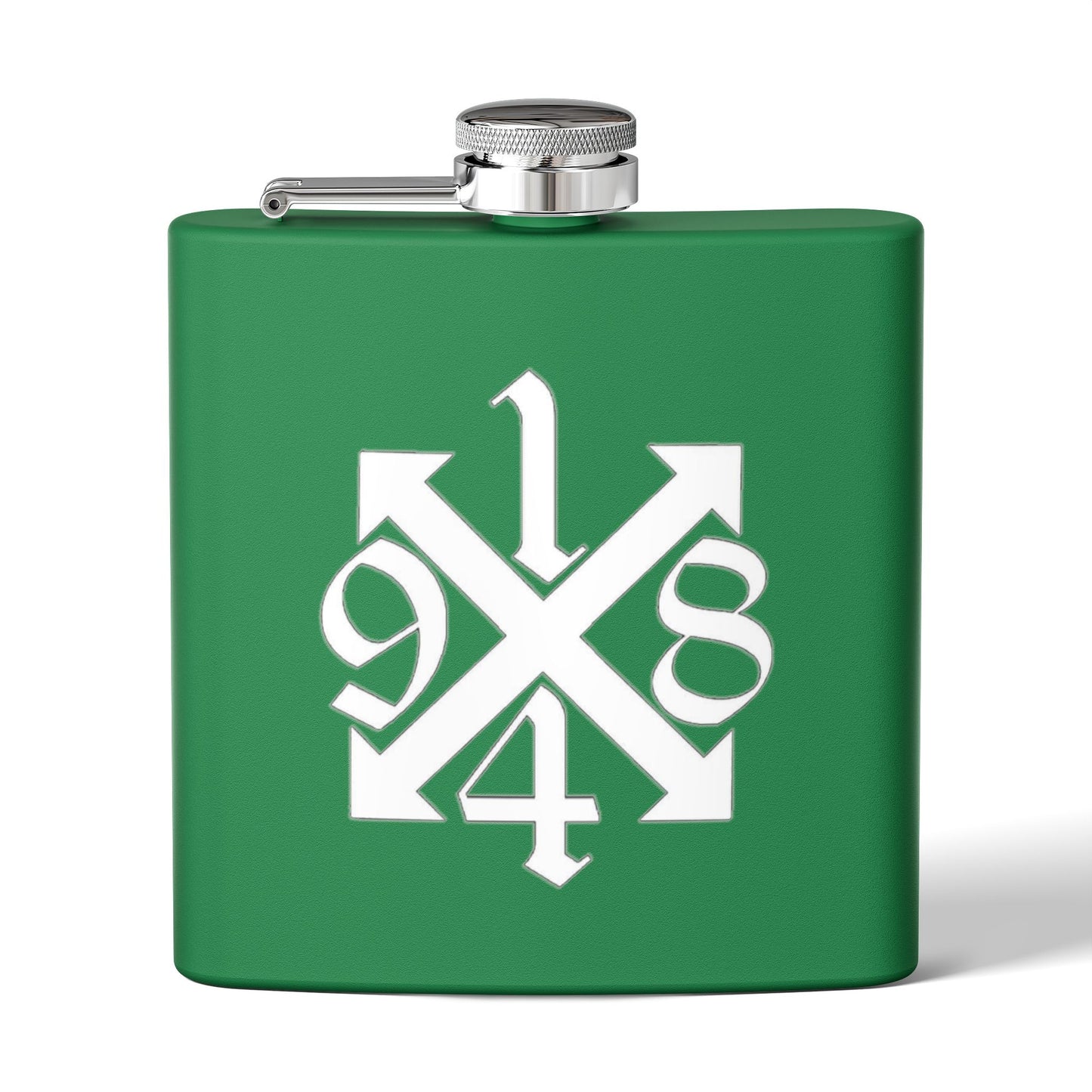Engraved Stainless Steel Flask - Personalized 6oz Hip Flask for Men and Women