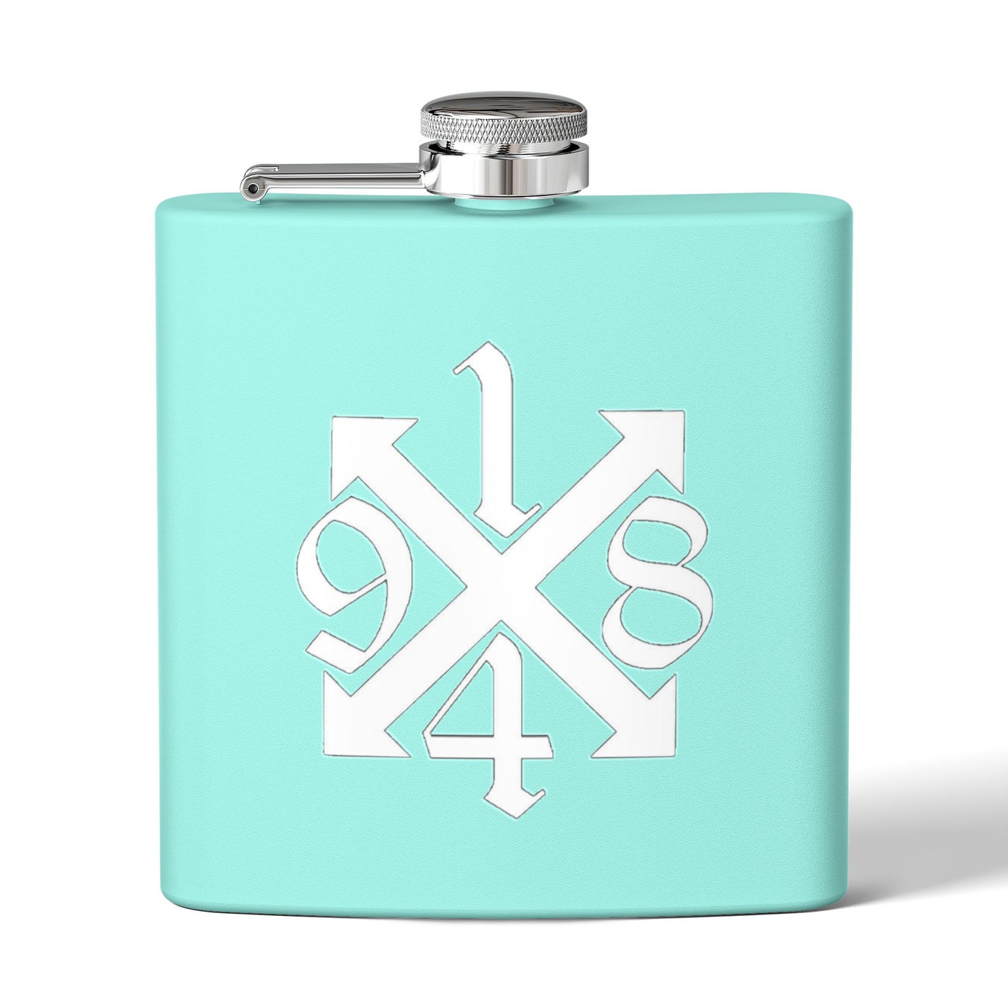 Engraved Stainless Steel Flask - Personalized 6oz Hip Flask for Men and Women