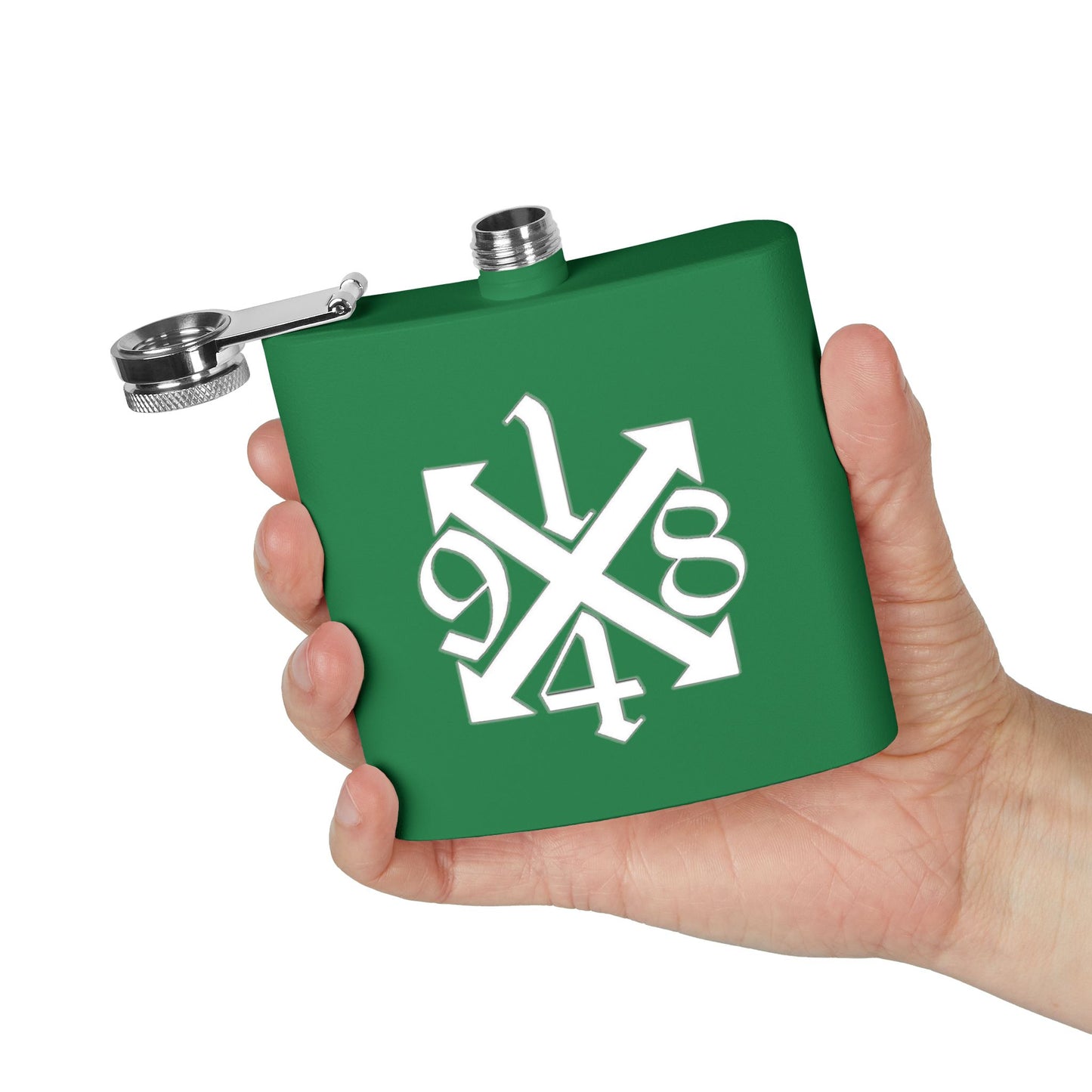 Engraved Stainless Steel Flask - Personalized 6oz Hip Flask for Men and Women