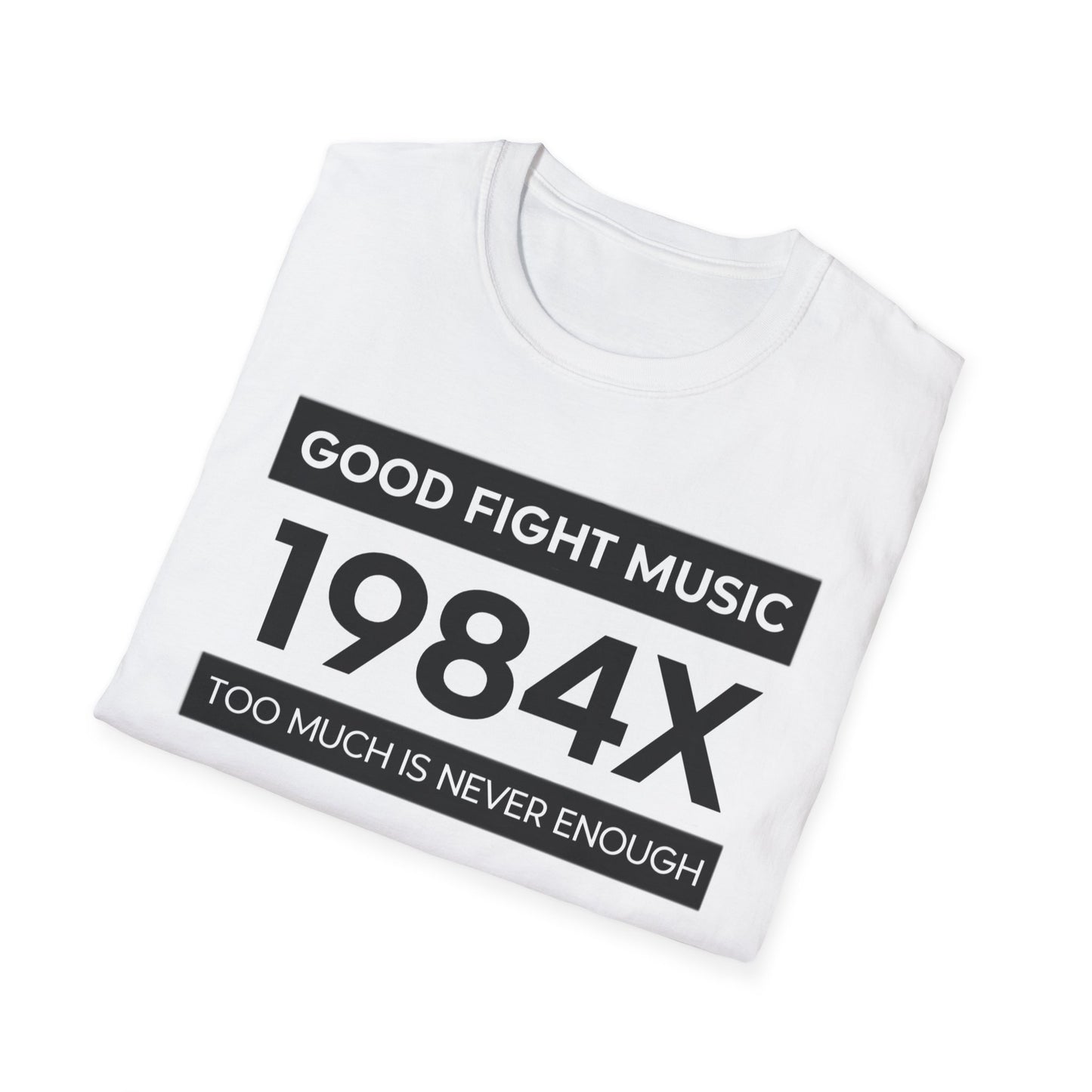 T-Shirt — 1984X 'Good Fight Music' Graphic Tee with QR Code