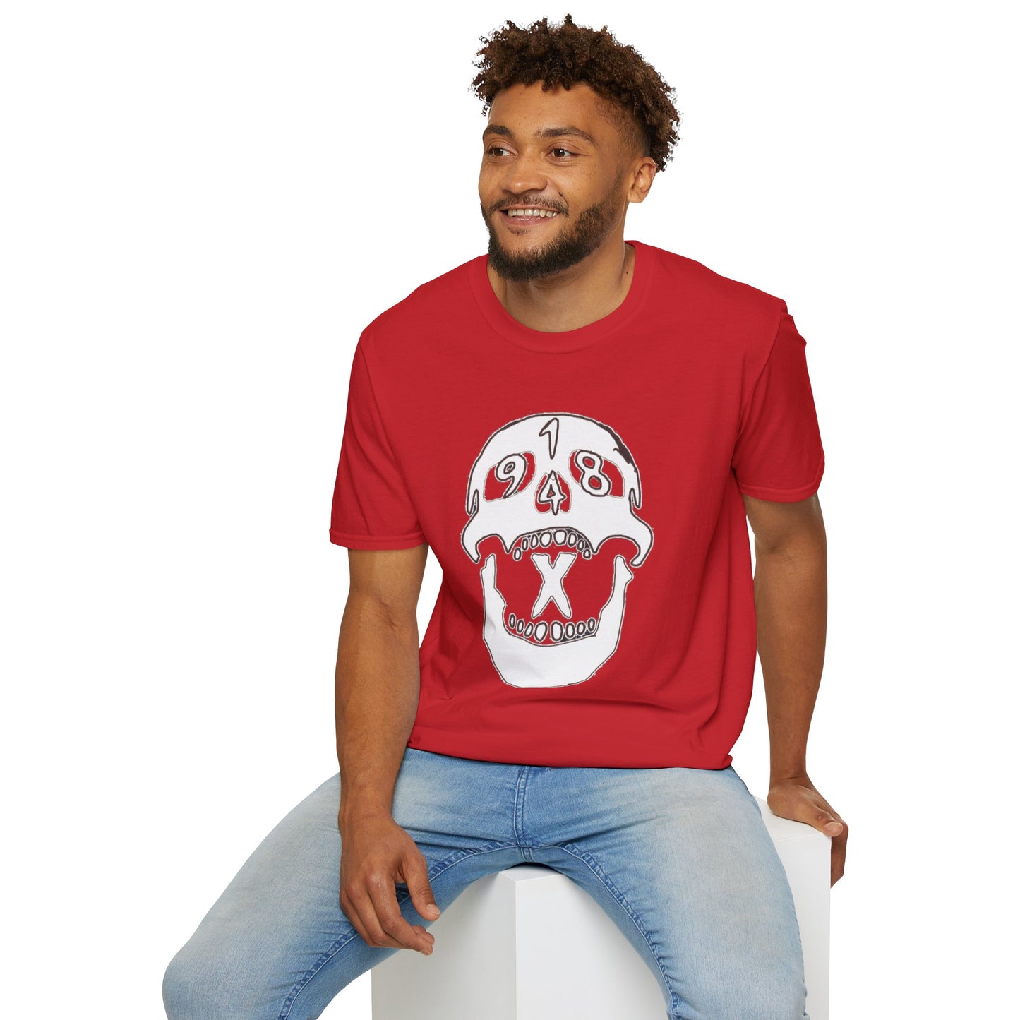 1948 Skull Graphic T-Shirt — Retro Skull Illustration Tee