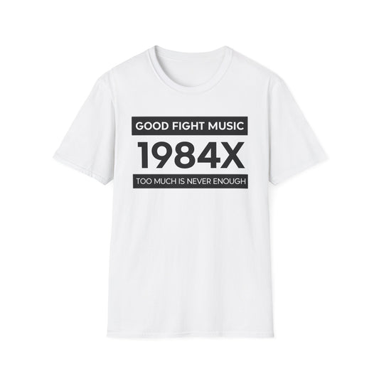 T-Shirt — 1984X 'Good Fight Music' Graphic Tee with QR Code
